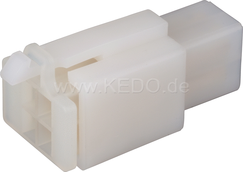 Kedo 4-Pin Connector Housing with snap-in nose incl 2x4 Connector Type 110 (Alternative see Item 28526) | 41525-4