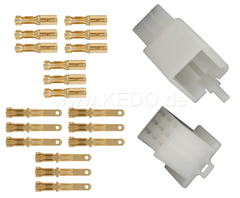 Kedo 9-pin connector housing with snap-in nose incl 2x9 Connector Type 110th | 41525-9