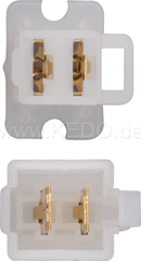 Kedo 2-Pin Connector / Housing-Set with snap-in nose incl 2x2 Connector Type 250th | 41552-2