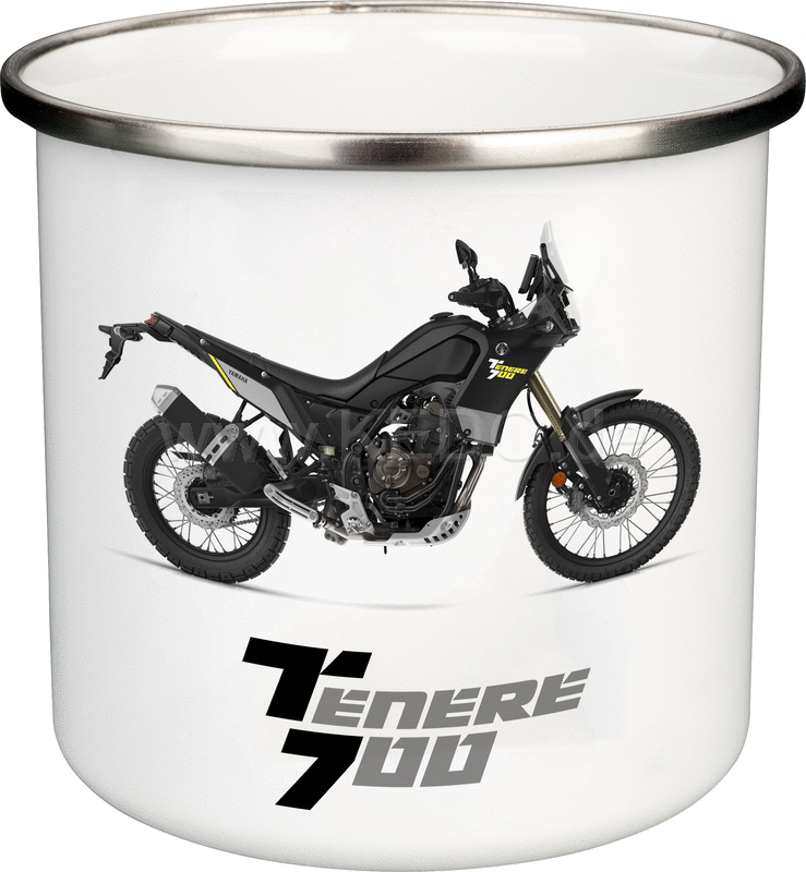 Kedo Nostalgic Mug 'T700 black' 300ml, enamel with metal rim (hand wash recommended) | 41581-PB