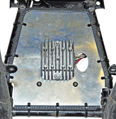 Kedo Electronic System "Basic", aluminum black, electrical mounting plate for free frame triangle, for mounting the original CDI / controller, including edge trim | 41782