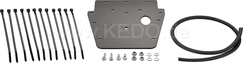 Kedo Electronic System "Basic", aluminum black, electrical mounting plate for free frame triangle, for mounting the original CDI / controller, including edge trim | 41782