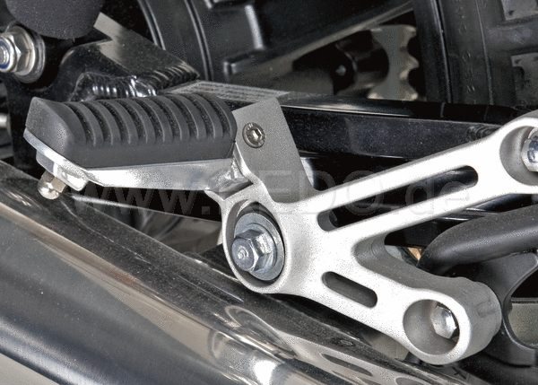 Kedo Street Pegs', rubberized Passenger Footpegs, complete set, 1 pair (shown bracket is NOT part of delivery content) | 41898