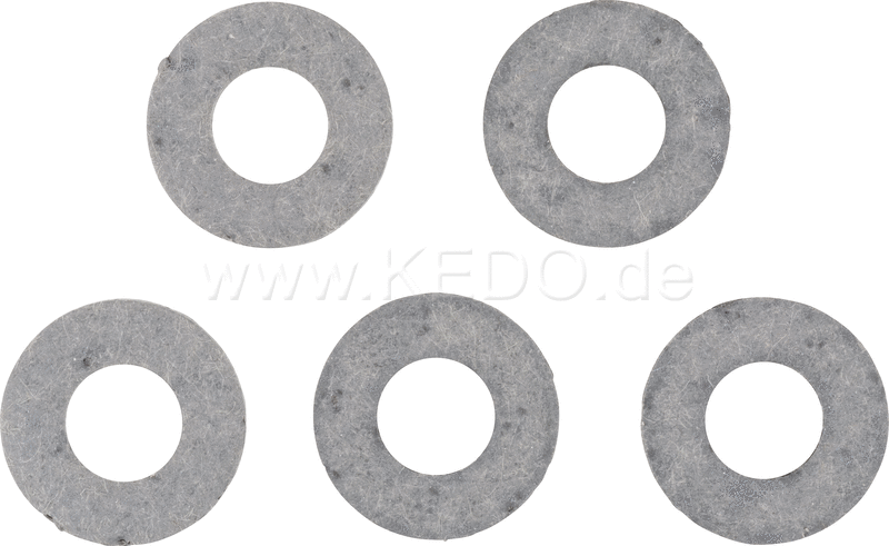 Kedo Sealing Washer, Set of 5 (heat + fuel resistant) Application : Fuel petcock Mounting Screws + Washer Exhaust Heat Shield | 50016-5