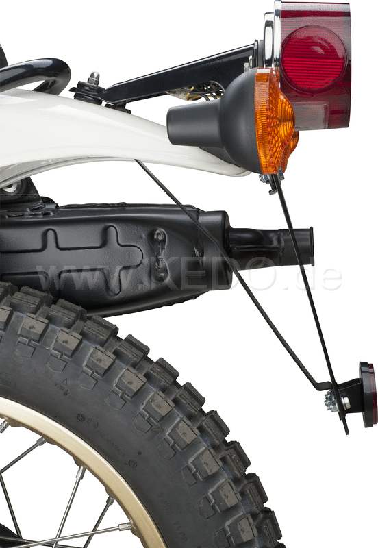 Kedo Strut for License Plate, stainless steel black powder coated, incl bolt (design like OEM), OEM reference # 1U6-21682-00 | 50053RP