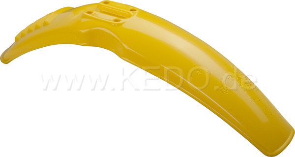 Kedo Replica Front Fender 'Export', 'Competition Yellow', with venting slots (OEM mounting holes for easy installation) | 50064