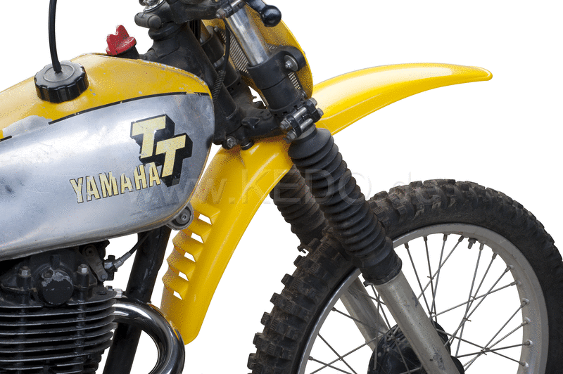 Kedo Replica Front Fender 'Export', 'Competition Yellow', with venting slots (OEM mounting holes for easy installation) | 50064