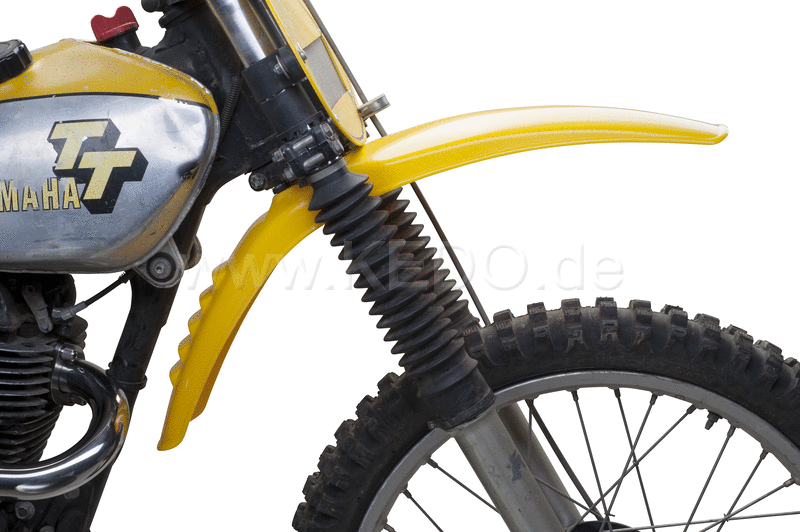 Kedo Replica Front Fender 'Export', 'Competition Yellow', with venting slots (OEM mounting holes for easy installation) | 50064
