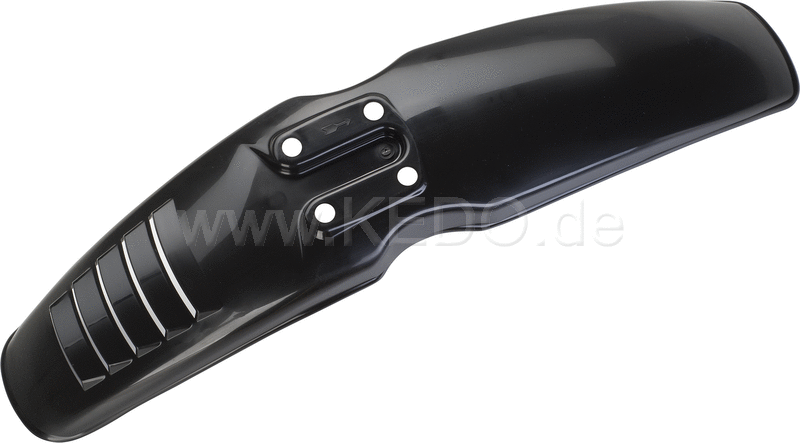 Kedo Replica Front Fender 'Export', Black, with venting slots (OEM mounting holes for easy installation) | 50066