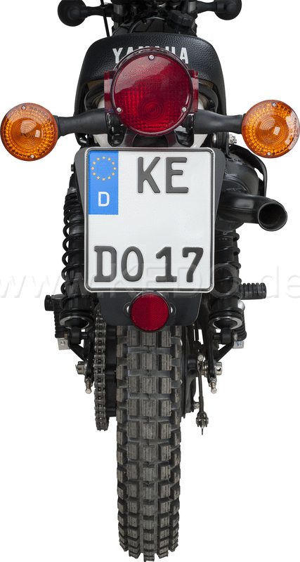 Kedo License Plate Support OEM style, suitable for 'Euro' license plates, 3mm aluminum, black, suitable for strut # 50053RP + reflector bracket # 50087 | 50088