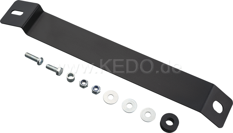 Kedo License Plate Strut, stainless steel, black, suitable for item 50089 Mini License Plate Bracket, including mounting material. | 50095