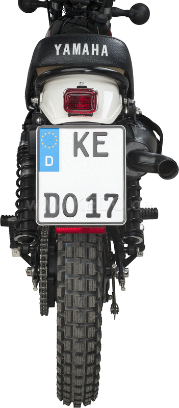 Kedo License Plate Support 180x200mm with Angular Rear Reflector, aluminum, black, incl mounting material, suitable for license plate bracket item 50,089th | 50097