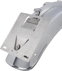 Kedo LED tail light 'Bullit', chrome, incl aluminum bracket and mounting material, 'E' approved. | 50116C
