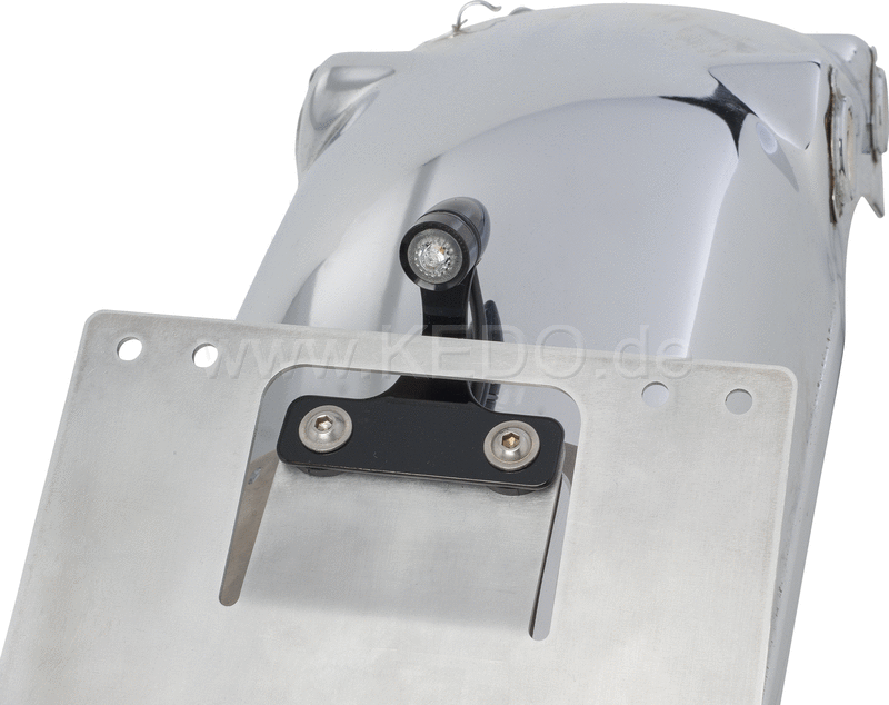 Kedo LED tail light 'Bullit', black, including black aluminum bracket and mounting material, 'E' approved. | 50116S