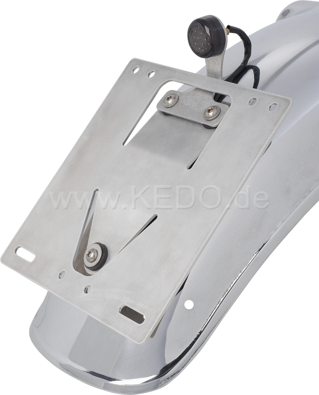 Kedo LED tail light 'DISC', 'E' approved, including aluminum bracket and mounting material. | 50118