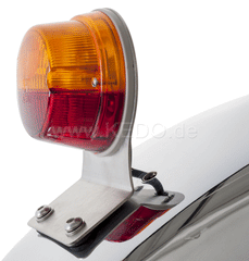 Kedo Hella Classic Taillight with stainless steel bracket, without license plate light, suitable for item 63020 + 63021, TUV with report | 50119CR