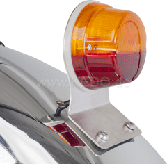Kedo Hella Classic Taillight with stainless steel bracket, without license plate light, suitable for item 63020 + 63021, TUV with report | 50119CR