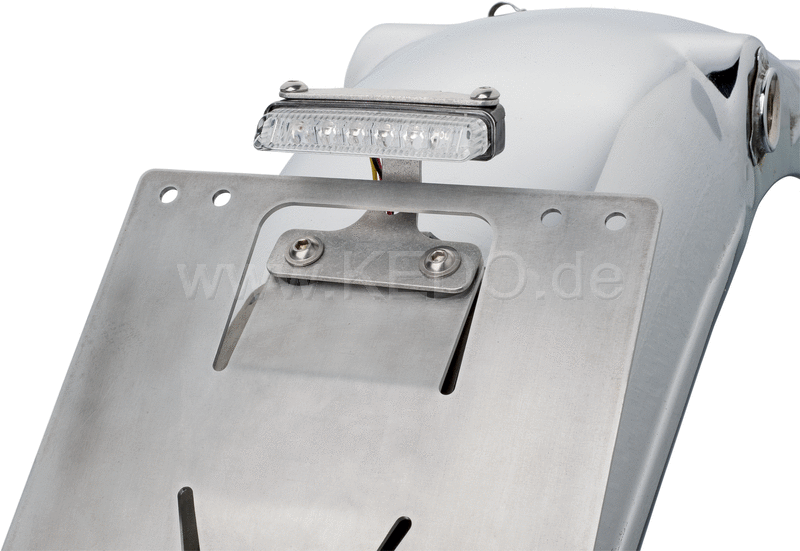 Kedo Tail light bracket 'MICRO', suitable for tail light 41096/41097 + 41153 incl mounting material (WITHOUT tail light, license plate bracket) | 50126
