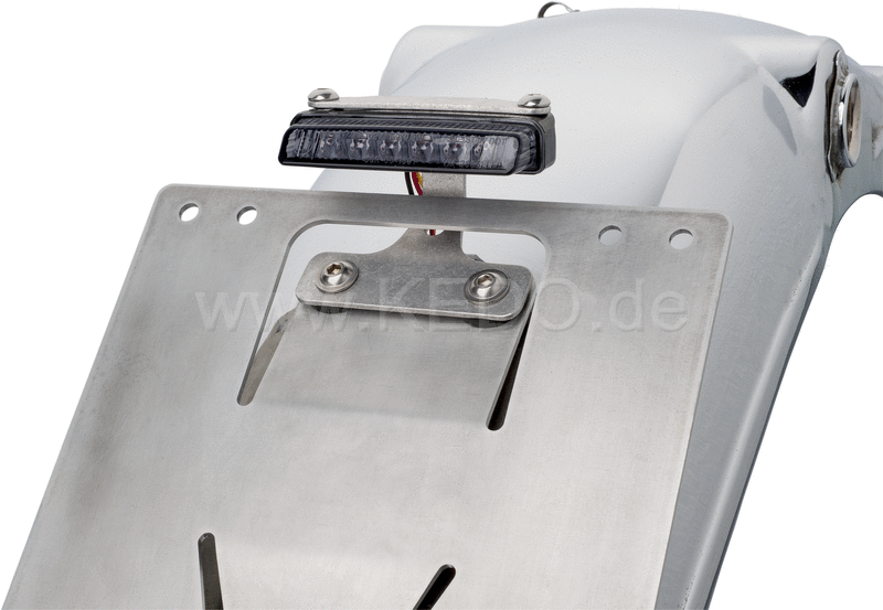 Kedo Tail light bracket 'MICRO', suitable for tail light 41096/41097 + 41153 incl mounting material (WITHOUT tail light, license plate bracket) | 50126