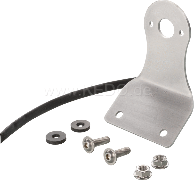 Kedo Stainless Steel Taillight Bracket for 'Stop Taillight Item 41382 (. Supplied including mounting material, but WITHOUT taillight) | 50150