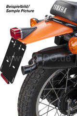 Kedo TT-style Fender conversion, complete incl TT500- 'Clean White' fender, taillight, license plate bracket and INDICATOR (50097 pad recommended). | 50183-CW