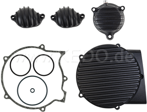 Kedo ViRace CompleteCover set, black (generator cover, oil filter lid, 2x Valve Cover, all O-rings / gaskets) | 50215S