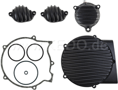 Kedo ViRace CompleteCover set, black (generator cover, oil filter lid, 2x Valve Cover, all O-rings / gaskets) | 50215S