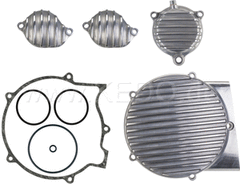 Kedo ViRace CompleteCover set, OEM-Style Polished (generator cover, oil filter lid, 2x Valve Cover, all O-rings / gaskets) | 50215