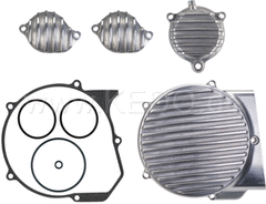 Kedo ViRace CompleteCover set, OEM-Style Polished (generator cover, oil filter lid, 2x Valve Cover, all O-rings / gaskets) | 50216