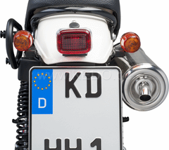 Kedo TT Indicator Bracket Rear, offset the indicators below the fender, suitable for indicators item 42019/42020, stainless steel black coated | 50302