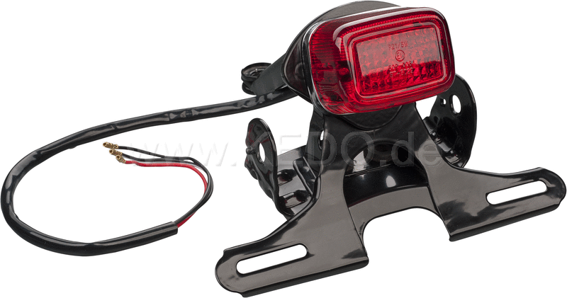 Kedo TT-style taillight adapter suitable for OEM XT500 taillight bracket and taillight 50590, Supplied with all small parts, without taillight | 50504