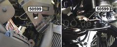 Kedo Horn Bracket, relocateds the horn underneath the fuel tank, stainless steel | 50599