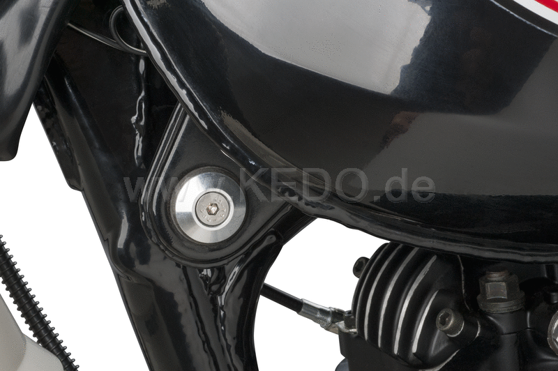 Kedo Aluminum Fuel Tank Mounting Kit, suitable for steel- and aluminum fuel tank, comes with Both Allen screws and internal hexalobular screws | 50683