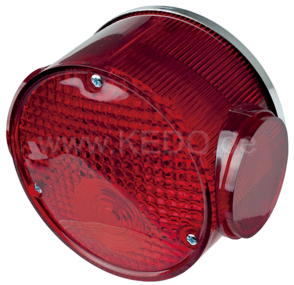 Kedo Replica Taillight, round, complete, without bracket, with reflector and 'e' marked lens, 'E' approved, OEM reference # 437-84510-62 | 50734