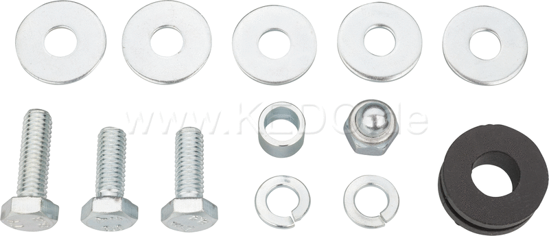 Kedo Mounting Set TT500 Rear Fender, complete (13 pcs, to mount E.G. art 50,718th.) | 50751