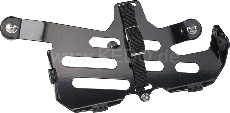 Kedo rack for spare jerrycan, stainless steel black powder coated, including mounting material, WITHOUT jerrycan (Bag 50072R can be mounted OPTIONALLY). | 60030
