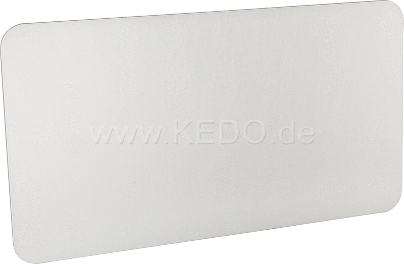 Kedo License Plate Reinforcement Plate, aluminum raw, dimensions approx. 240x130x2, DIY (undrilled) for individual mounting | 60237