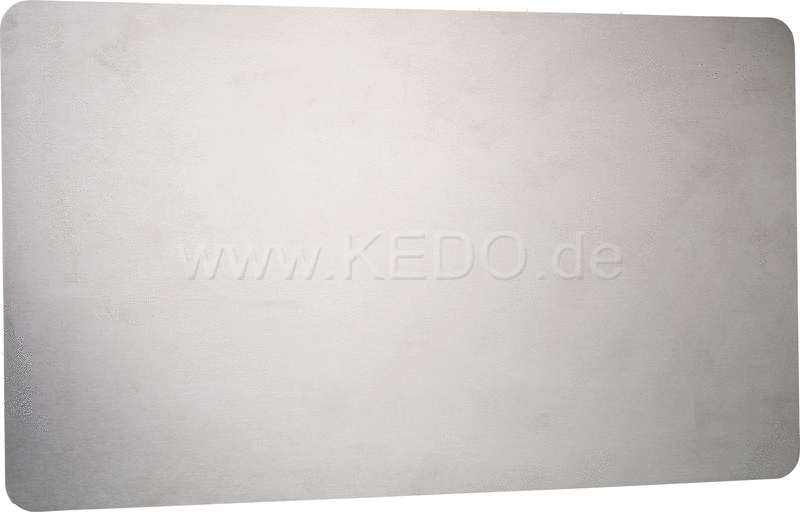 Kedo License Plate Reinforcement Plate for passenger cars and oldtimer license plates 340x200mm, aluminum raw 2mm, rounded corners | 60244