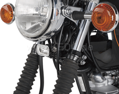 Kedo Bracket for Auxiliary / fog lamp item 40520 (e-approved), mounting on lower yoke, stainless steel | 60333