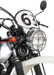 Kedo Starting Number Plate 'Six Days', aluminum, with stainless steel brackets black, suitable for original headlight and -brackets (incl 2 stickers.) | 60404
