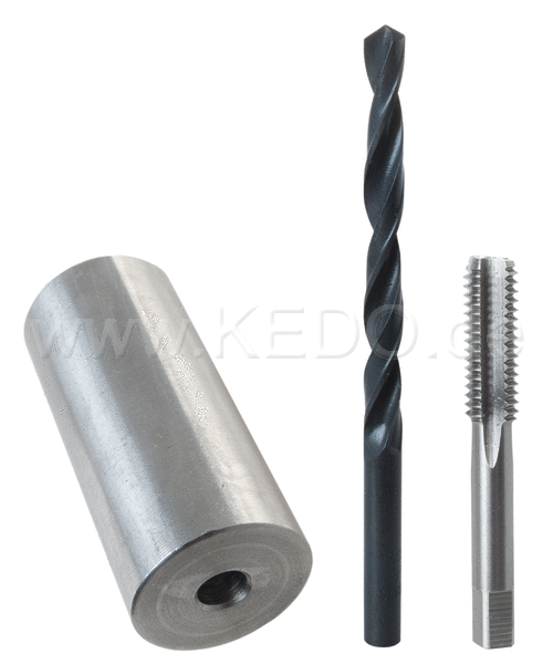 Kedo Repair Kit for Rear Upper Shock Absorber Seat incl Drilling template, HSS drill bits, drill M8 Tap | 60684