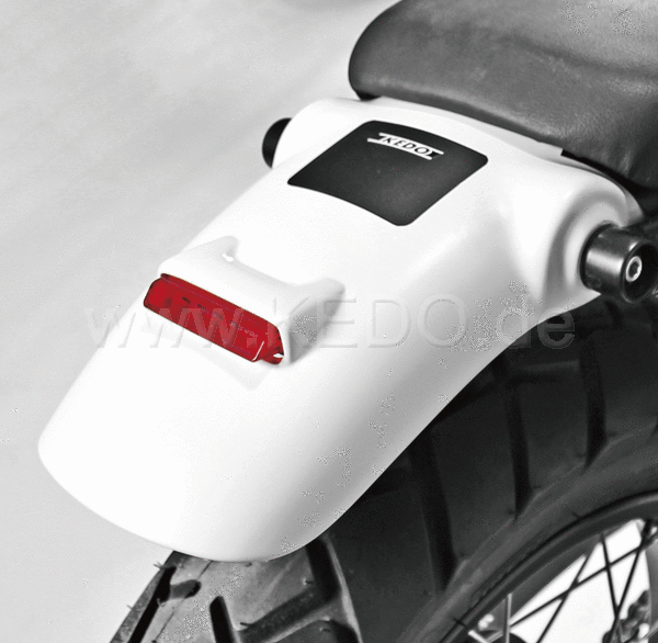 Kedo JvB-moto 'D-Track' Rear Fender, GRP unpainted / undrilled, including Tail Light, Without License Plate Bracket. | 62002