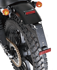 Kedo D-Track License Plate Bracket, aluminum, SILVER, including LED Taillight + Reflector. | 62014