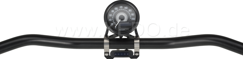 Kedo Speedo & Pilot Light Bracket 'RBB' for Daytona Velona Speedometer (for handlebar mount, suitable for all 60mm and 80mm Velona instruments) | 62020