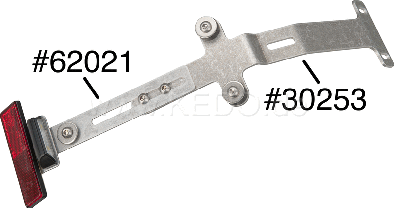 Kedo License Plate Lamp incl Reflector (Extension Set for License Plate Bracket Item No. 62023/30253/62017) | 62021