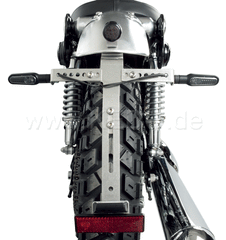 Kedo License Plate Bracket 'GibbonSlap' style, Stainless, incl Mounting material. (Additional Equipment : License Plate Lamp 62021, 63022 Stay Indicator) | 62023
