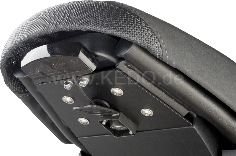Kedo fenderless' Tail conversion, cover plate aluminum coated, recommended for conversion to swingarm license plate item 62028 | 62032
