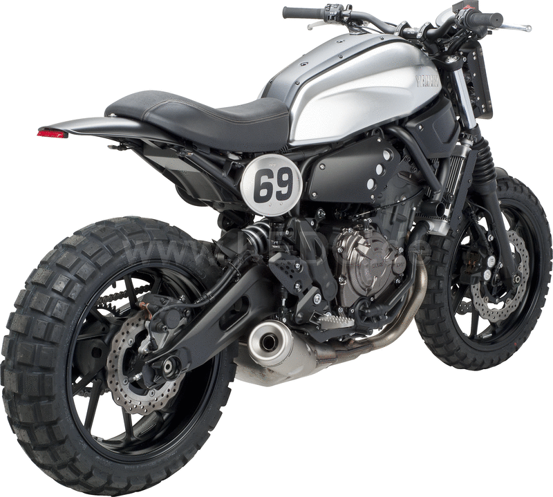 Kedo TT-Style Rear Conversion, fender plastic through black-dyed, mounting material incl complete LED taillight, lens smoke, e-approved | 62034-YB-B