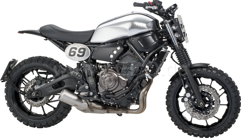 Kedo TT-Style Rear Conversion, fender plastic through black-dyed, mounting material incl complete LED taillight, lens smoke, e-approved | 62034-YB-B