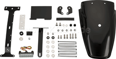 Kedo TT-Style Rear Conversion, fender plastic through black-dyed, mounting material incl complete LED taillight, clear lens, e-approved | 62034-YB-T